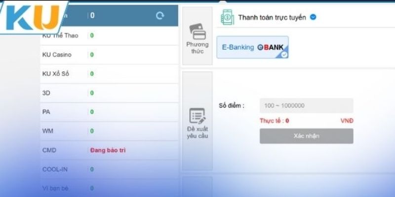 Khả năng thanh toán mạnh mẽ tại Kubet